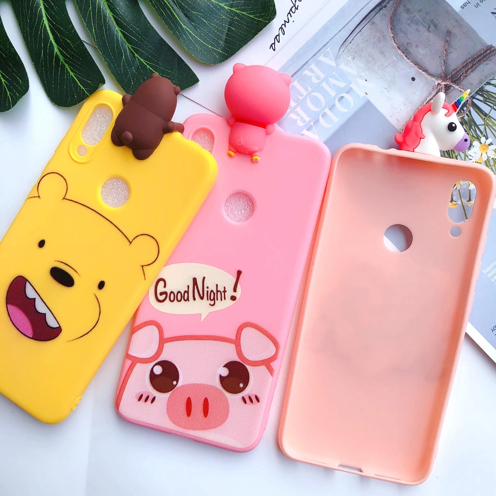 Чехол Red mi 7 Funda Xiao mi Red mi Note 6 7 Pro Чехол Red mi GO 3D Kawaii Bear силиконовый чехол для etui Xiaomi mi A2 Lite чехол для телефона