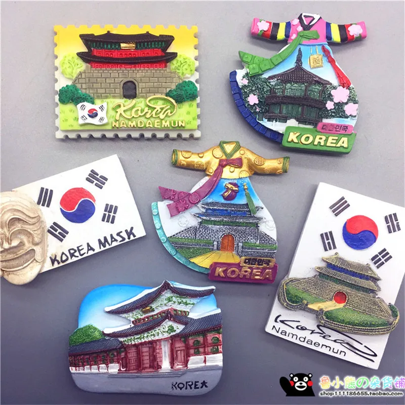 New Hot Korea Seoul Namdaem Jeju Island Gyeongbokgung Palace Fridge Magnet Tourist Souvenirs Refrigerator Magnetic Stickers Gift | Дом и сад