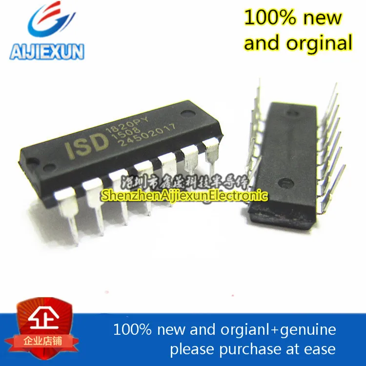 

10 шт. 100% новый и оригинальный ISD1820PY ISD1820 8-20 DIP-14 в st ock