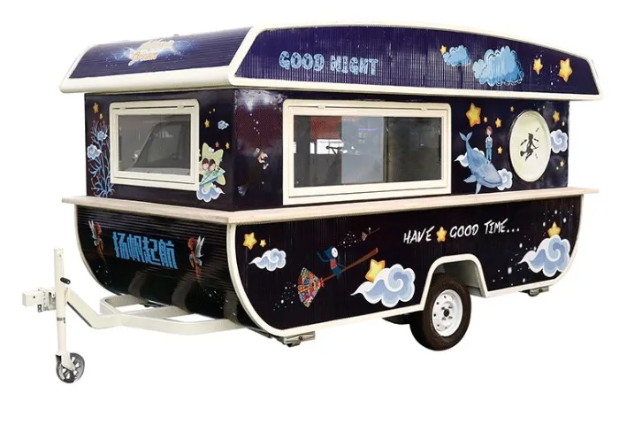 Airstream 4 м длинный мобильный мороженое коммерческий Кофе тележки для еды мобильный прицеп для еды торговый автомат