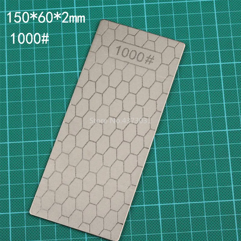 

2PCS Brand New 150*60*2mm double side 400/1000 Kitchen knife diamond Plate Piece whetstone sharpening system 400/1000 Grit