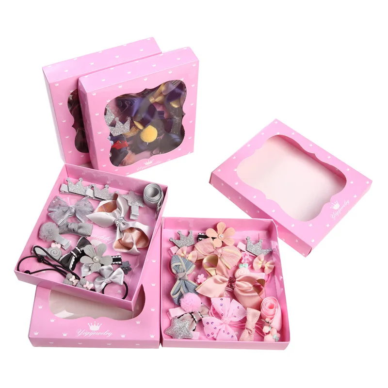 Новинка 18 шт. лента бант цветок звезда форма заколки для волос корона милые