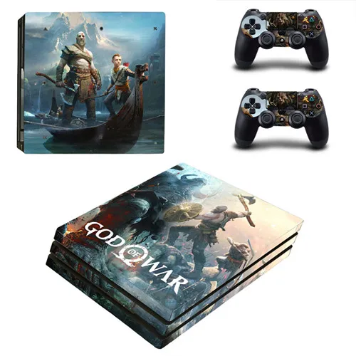 Игра God of War PS4 Pro наклейка на кожу для playstation 4 PS4 консоль и 2 контроллера - Цвет: YSP4P-2078