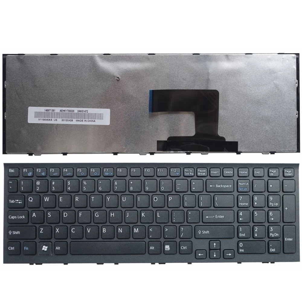 

New Laptop Keyboard for Sony VPC-EH VPCEH series black Frame US Version 148970811 AEHK1U00010 V116646E PCG-71811L English