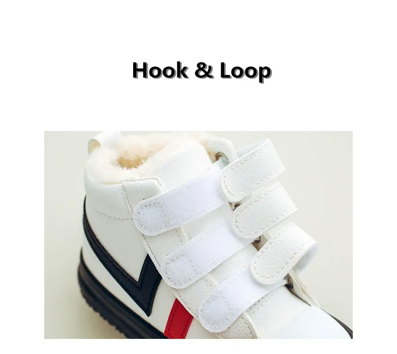 Winter Kids Boots brand boys girls warm leather sneakers fashion footwear children casual shoes plush non slip sport shoes