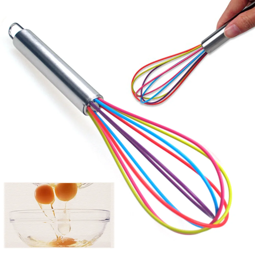 Новый венчик для взбивания яиц из нержавеющей стали силиконовый
