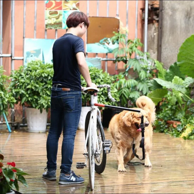 Выдвижной Поводок для щенка собаки велосипеда поводок тренировочный тренажер