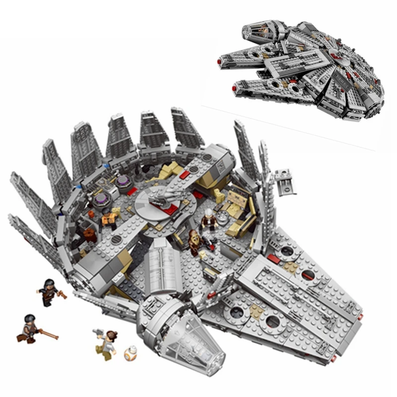 1381 шт. Сокол Тысячелетия модель Star Wars космический корабль здания лего человечки