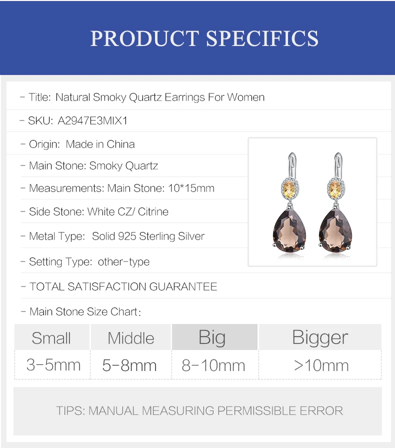 Gem's Ballet 10.44Ct Натуральный дымчатый кварц желтые цитриновые серьги 925 Висячие серьги из серебра 925 пробы для женщин Git Fine Jewelry