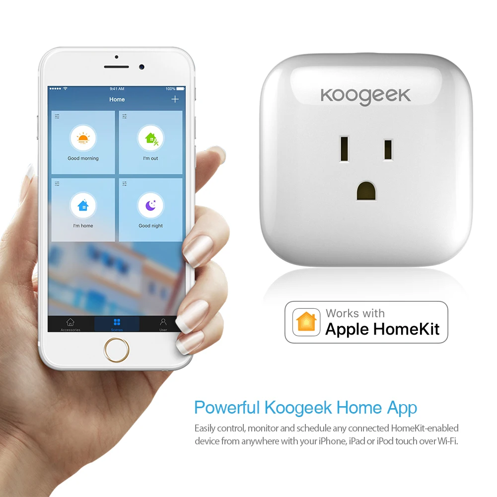 Смарт розетка Koogeek для Apple HomeKit голосовое управление через приложение|work|work work |