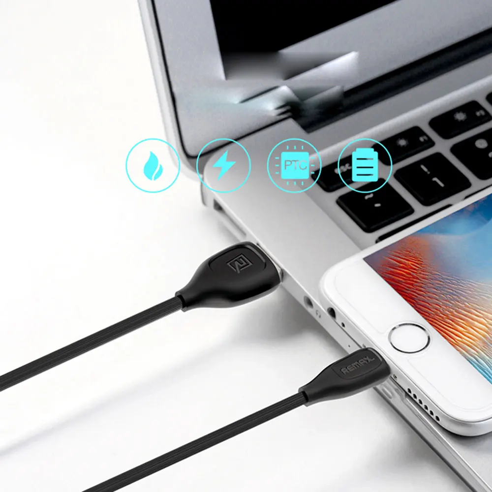 Remax 1.8A USB кабель для синхронизации данных, кабель для быстрой зарядки для телефона Xs max Xr X 8 7 6 plus 6s 5S 5 4S SE