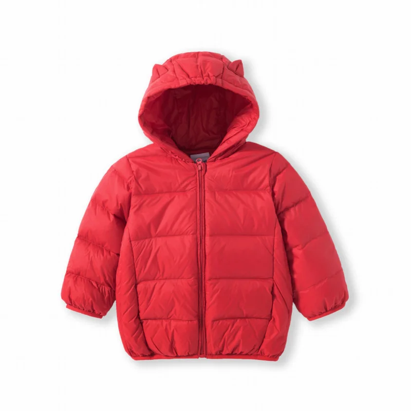 Balabala Infant Baby Quilted Lightweight Critter Down Jacket Newborn Girl Boy Hooded Puffer with Zip Chinlon Lined |