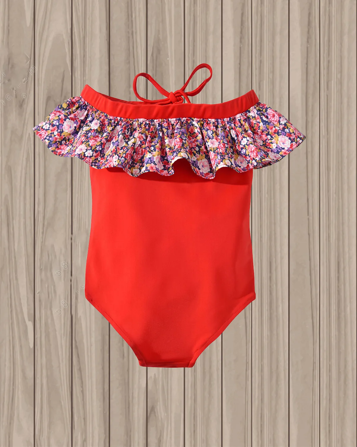 2 6 Years Old Baby Swimwear Floral Print Swimsuits for Girls Little Toddler Kids Black Red Beach Wear One Piece|Купальные костюмы| |