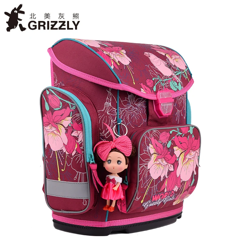 Гризли Россия детские милые ортопедические школьные сумки для девочек Детские