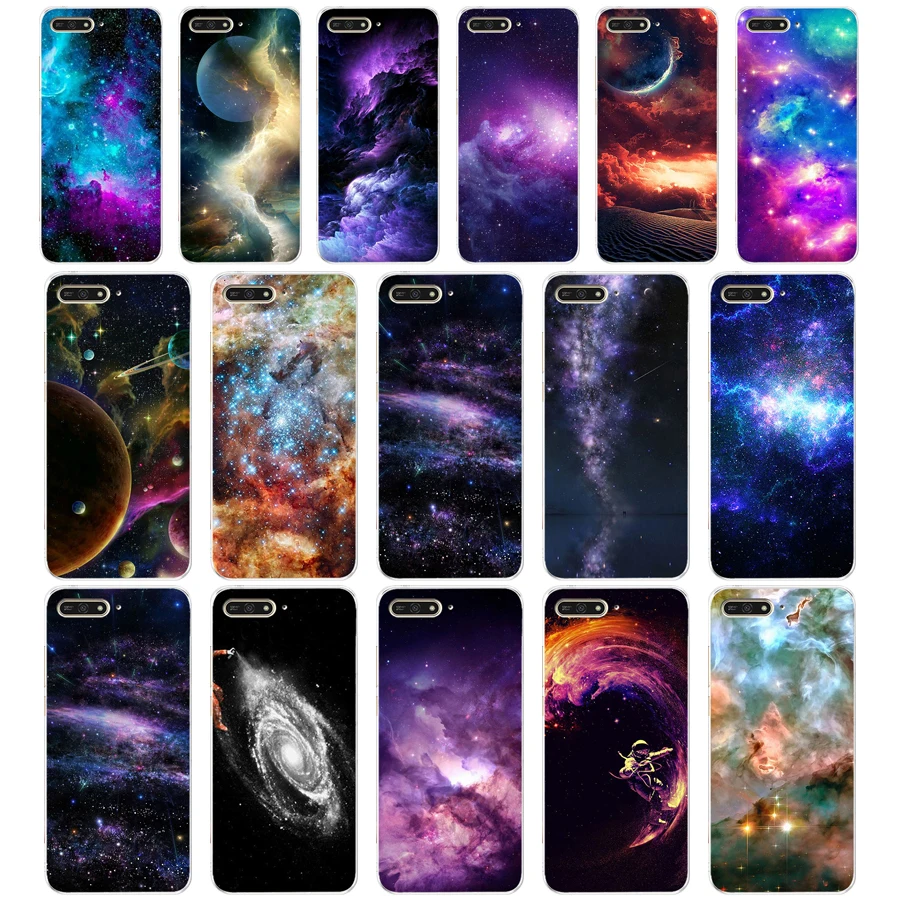 50AQ Art Star Tree Sky Space Soft Silicone Tpu Cover Case for huawei Honor 7a pro 7x play 5.45 5.7 inch case | Мобильные телефоны и