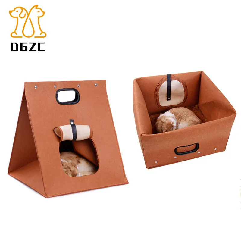 Складное гнездо для кошки удобная ручка собачья будка зимняя теплая подушка дома