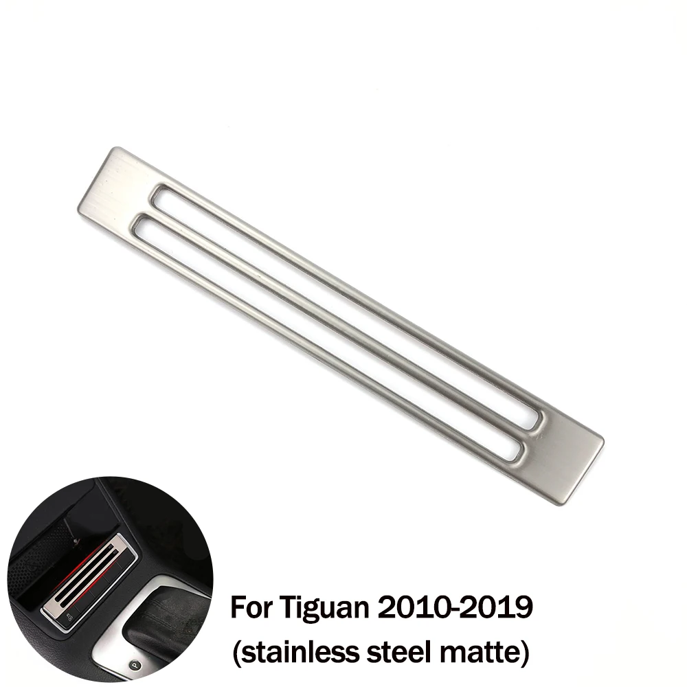 

1pc Stainless steel Card slot decoration frame sticker cover case For Volkswagen Tiguan 2010-2019 Car-styling auto accessories