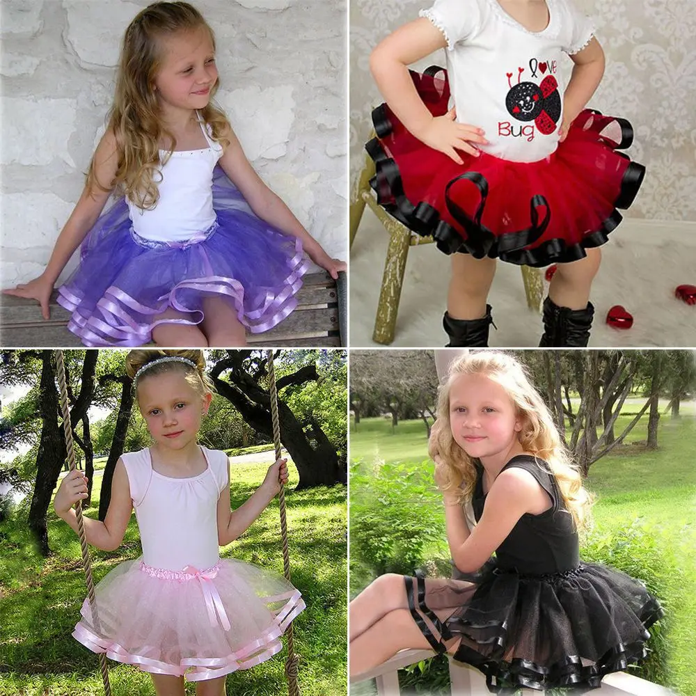 Детская танцевальная одежда для маленьких девочек праздничные юбки пышная