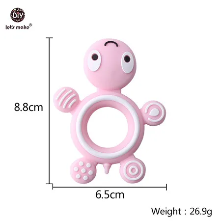 tortoise Let's Make Baby Teether 1 шт. грызун мультфильм животное пищевой силиконовый прорезыватель BPA бесплатно коала Прорезыватель зубов "медведь" для зубов крошечный стержень - Цвет: tortoise