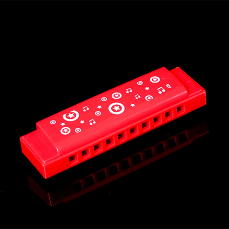 Детская Губная гармошка с 10 отверстиями детские синие музыкальные инструменты