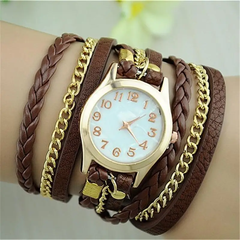 Новая мода сплава Искусственная кожа ретро Винтаж Красочные Многослойные