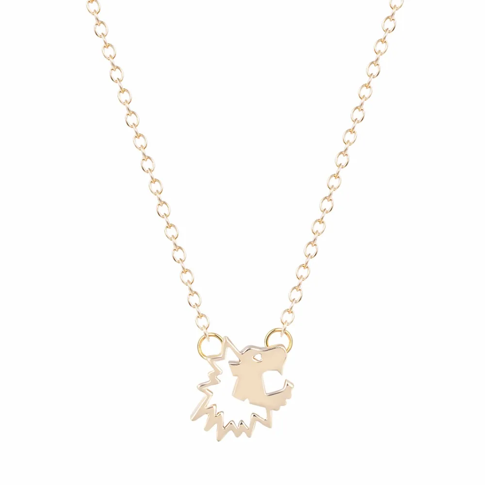 QIAMNI хип-хоп Милая цепочка с головой льва в виде животных ожерелье подвеской для