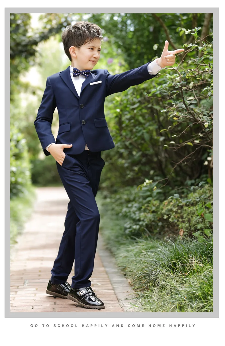 Новинка 2017 костюмы для мальчиков на свадьбу детские выпускной черные свадебные