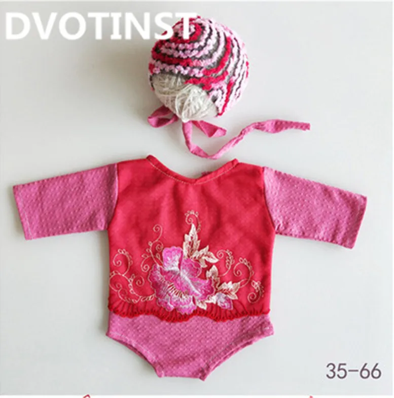 Dvotinst Newborn Baby Photography Clothes Props Fotografia Headwear+Bodysuit 2pcs Set Cosplay Costume Studio Shooting Photo Prop | Детская