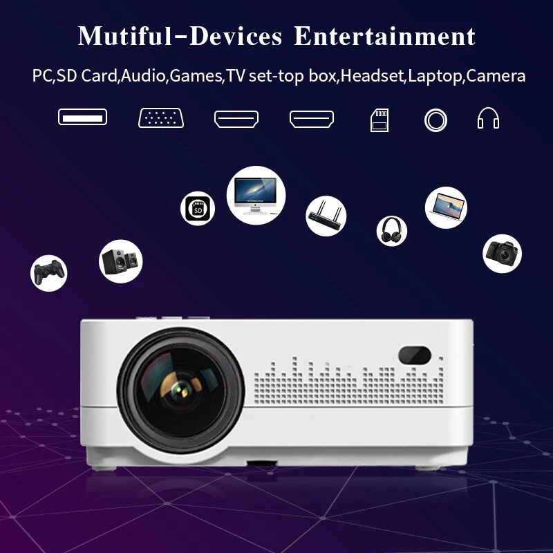Smartldea Real 720P светодиодный HD проектор Android 6,0 WiFi опция, портативный lcd Proyector Bluetooth цифровой 3D домашний мультимедийный проектор