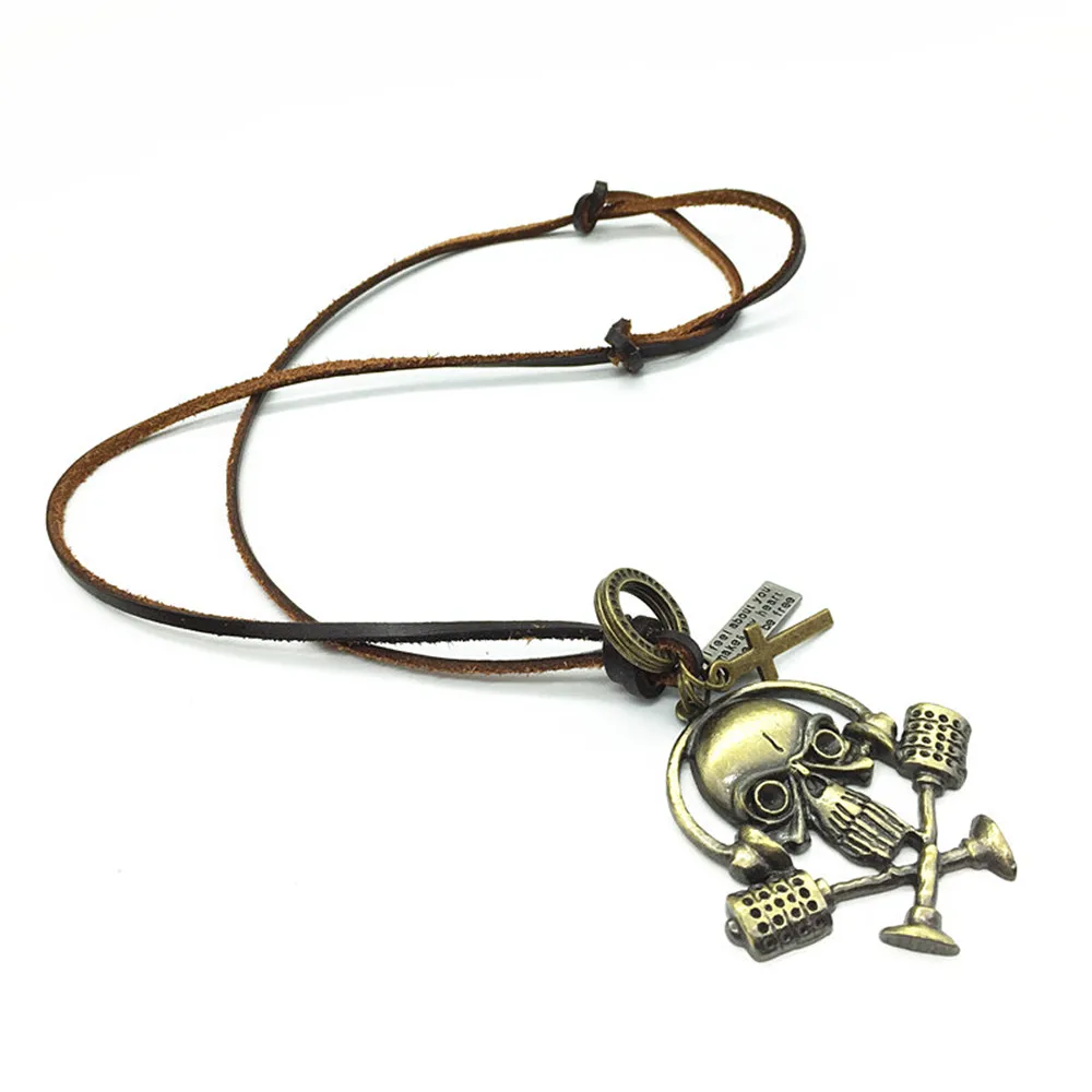 Кольца из натуральной кожи для мужчин и женщин Длинные повседневные Бронзовые