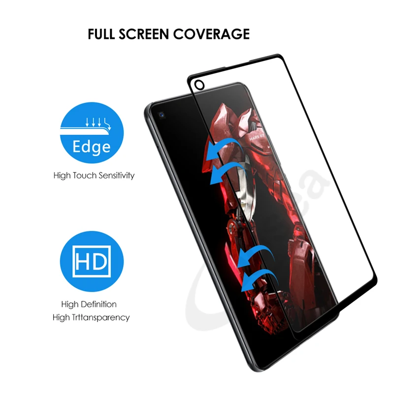 Qosea For Huawei Nova 4 Screen Protector 9H Full Film Cover 3 4D Curved Surface Edge Protective Tempered Glass | Мобильные телефоны