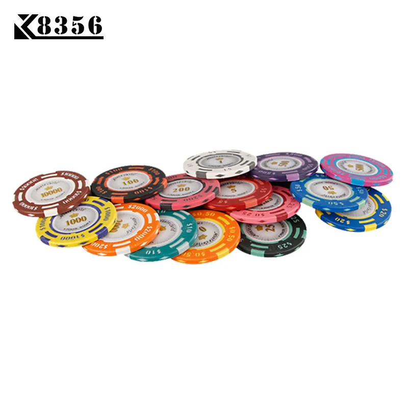 K8356 25 шт./лот 14 г двойной цвет USD фильм глина Texas Hold'em Чип Покер игральные карты Фишки маджонг баккара монета баккара фишки