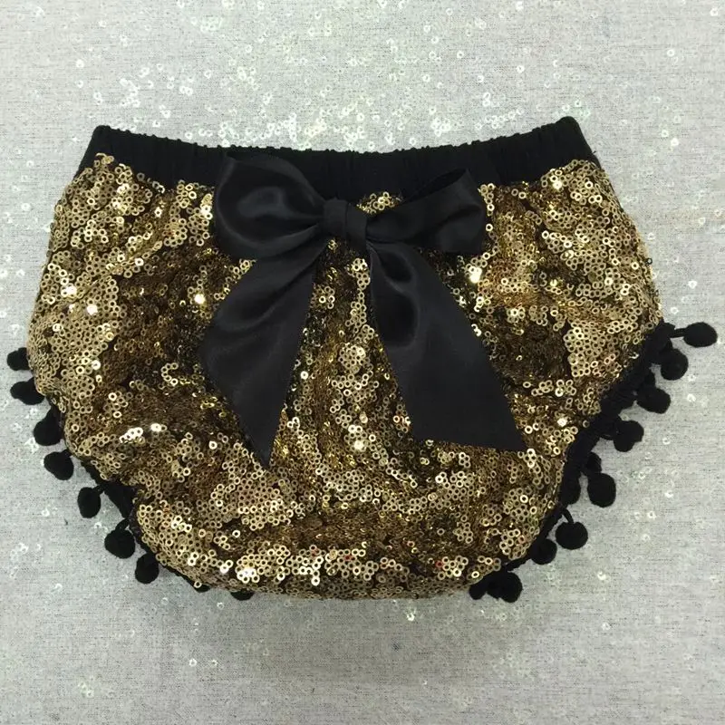 Детские золотые блестящие шаровары шорты на день рождения подгузник чехол для