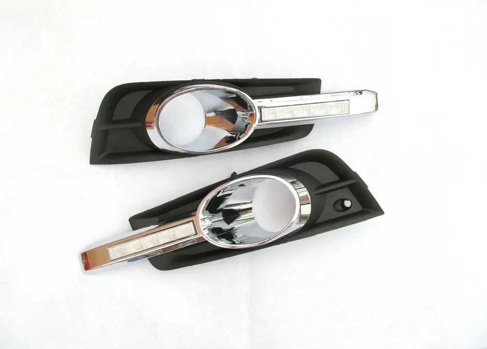 2 шт./компл. стайлинга автомобилей drl для chevrolet cruze 2009 2010 2011 2012 2013 DRL Противотуманные фары отверстие Габаритные огни