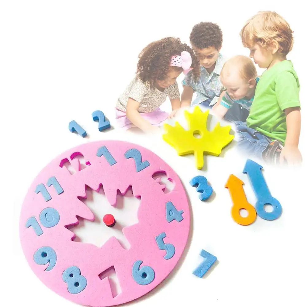 Пенопластовая часовая головоломка, игрушка-головоломка, веселая математическая игра, DIY часы ручной работы, Игрушки для раннего обучения, развивающий, образовательный подарок для детей