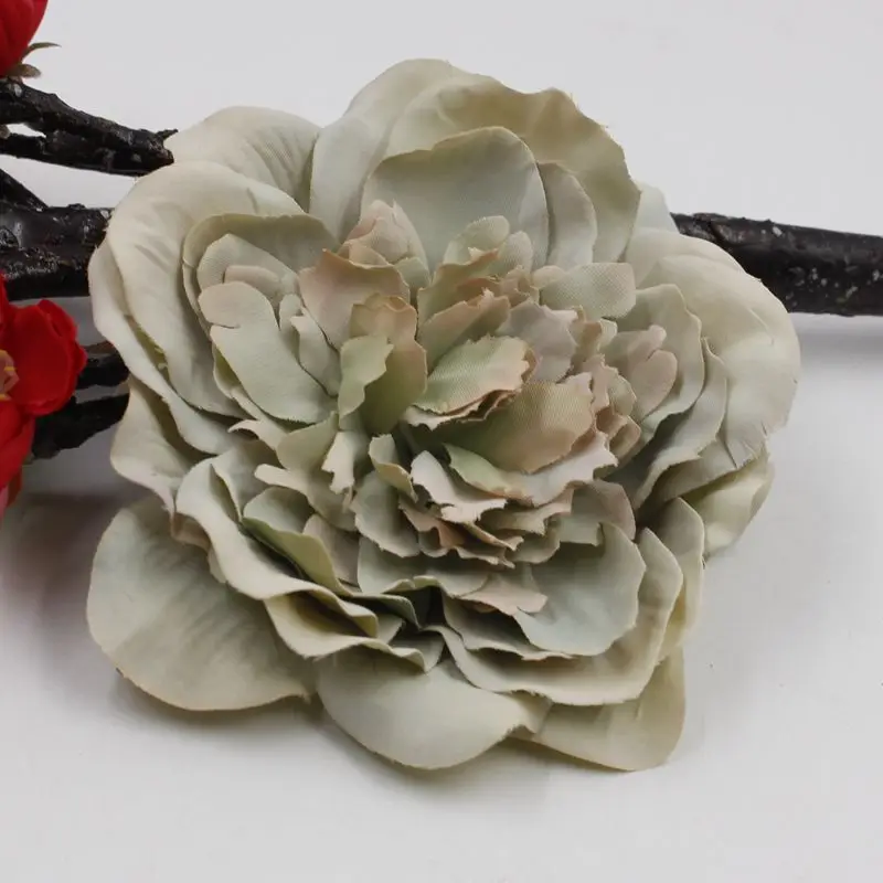 DIY/1 предмет, имитация, ретро, голова пиона, голова цветка, Свадебная вечеринка, домашняя обувь, шляпа, обувь, декоративный цветок