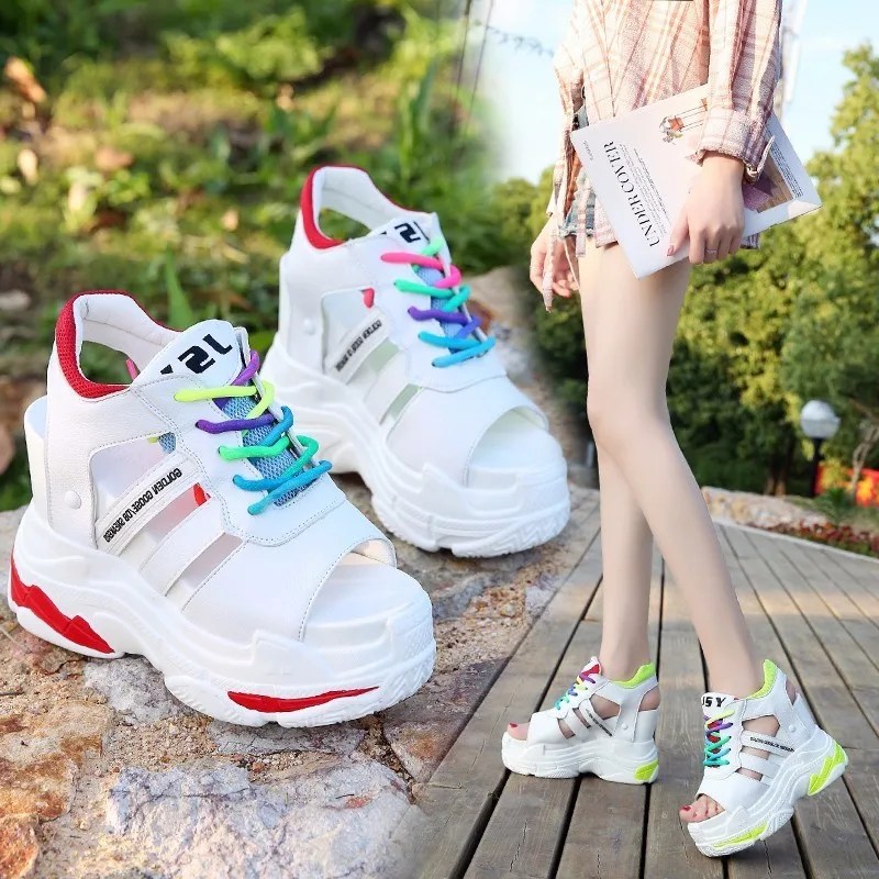 DAGNINO очень высокий каблук сандалии на танкеточной платформе Для женщин красочные