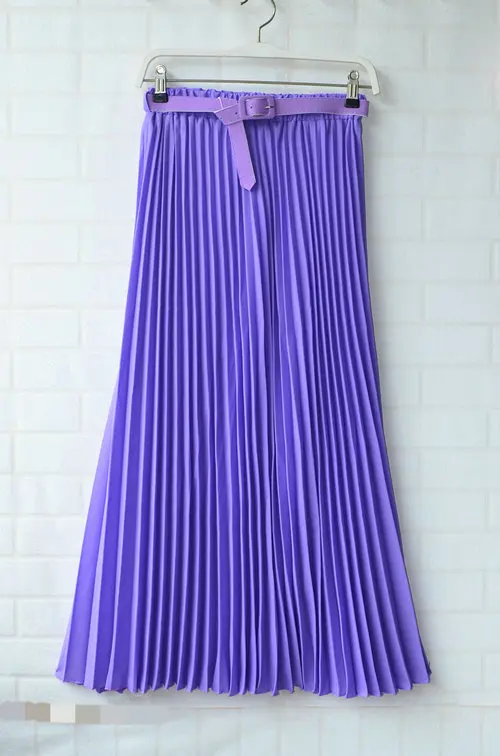 2019 весенне летняя женская шифоновая Однотонная юбка принцессы женские длинные