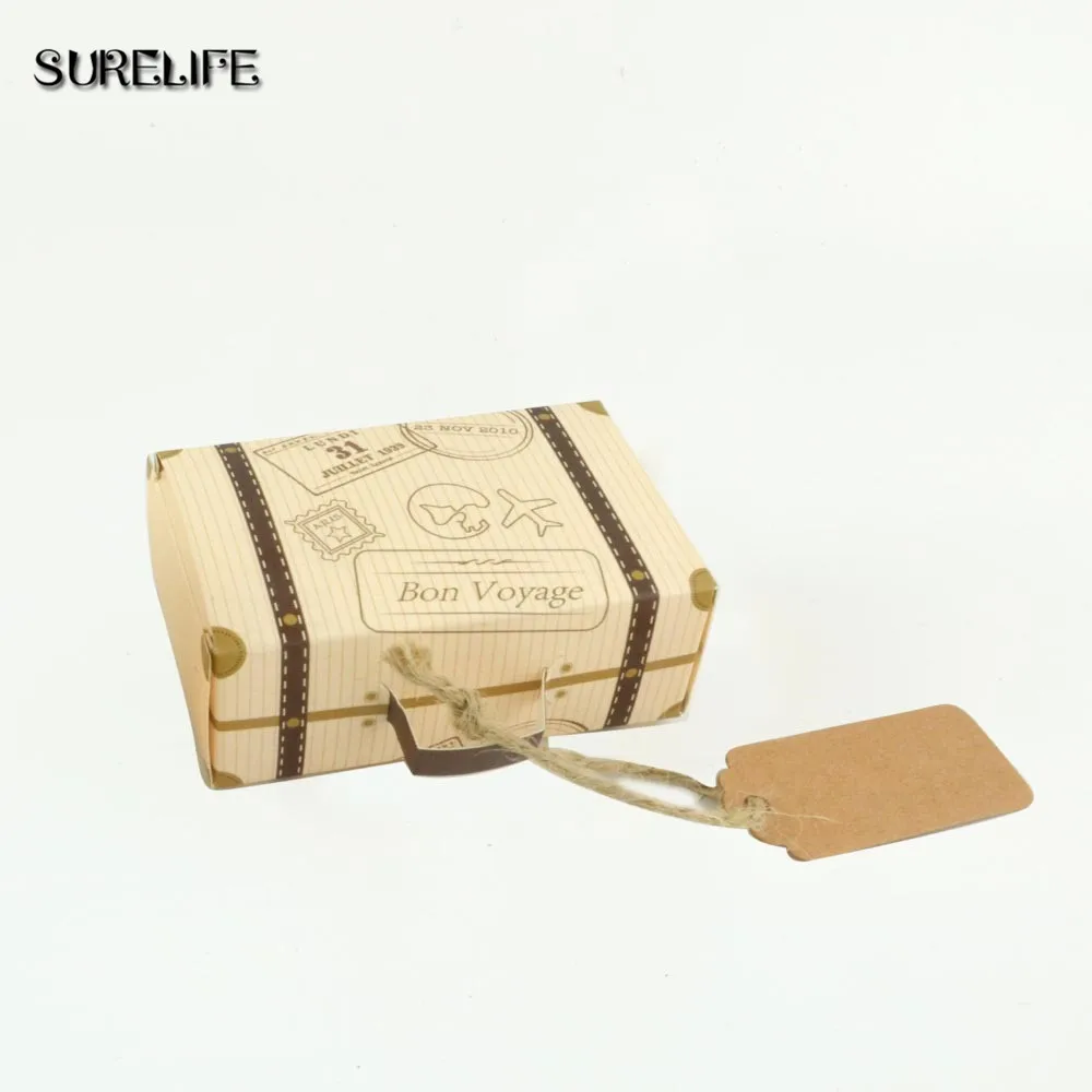 Surelife 50 шт в наборе ретро самолет чемодан конфетная Подарочная коробка День
