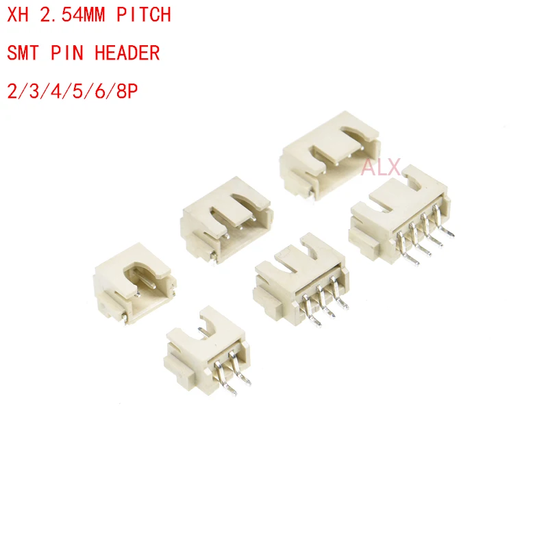 20 шт. XH2.54 SMD SMT прямоугольный разъем 2 54 мм Шаг штырьковый 2P/3P/4P/5P/6P/8P/для печатной