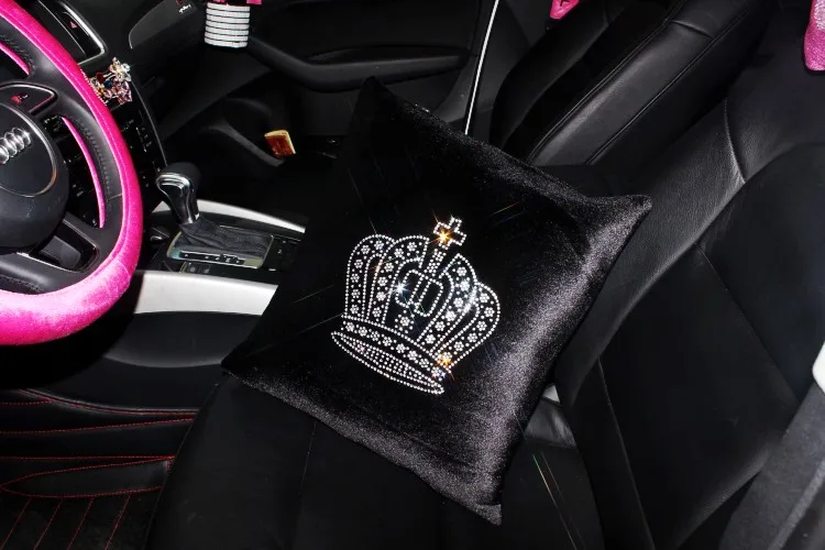 1pcs body pillow MUNIUREN Кристалл папа Корона плюшевое сиденье автомобиля аксессуары для интерьера рулевое колесо Чехлы подголовник шеи ручной тормоз шестерни Переключения Крышка - Название цвета: 1pcs body pillow