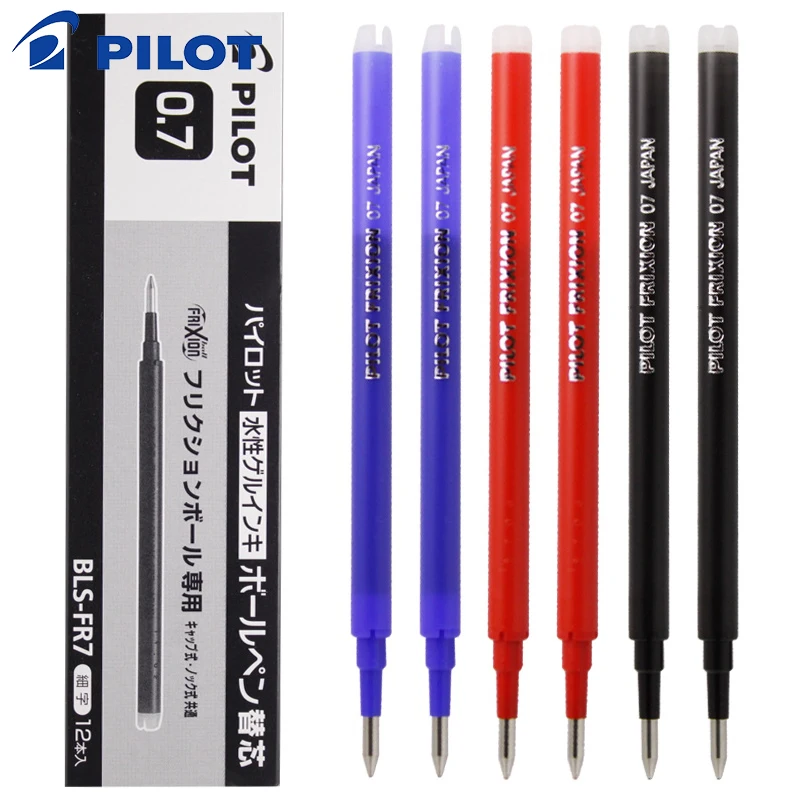 24 Pcs/Lot Pilot BLS FR7 FriXion 0.7mm Erasable Gel Pen Refills (For LFB 20EF/LFBK 23F) Black/Blue/Red|Гелевые ручки| |