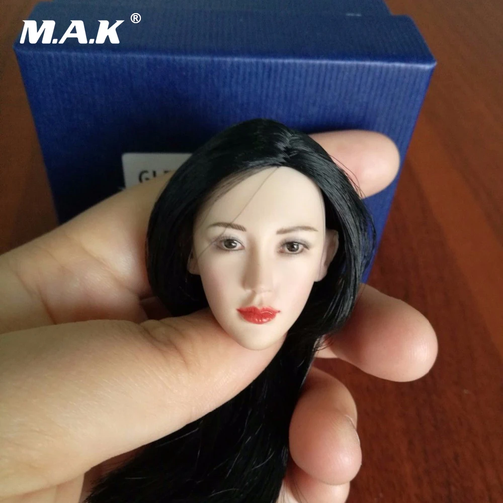 1/6 Female Head Sculpt Huntress Figure Black Long Hair Carving Model for 12&quot Action HT Phicen Body | Игрушки и хобби
