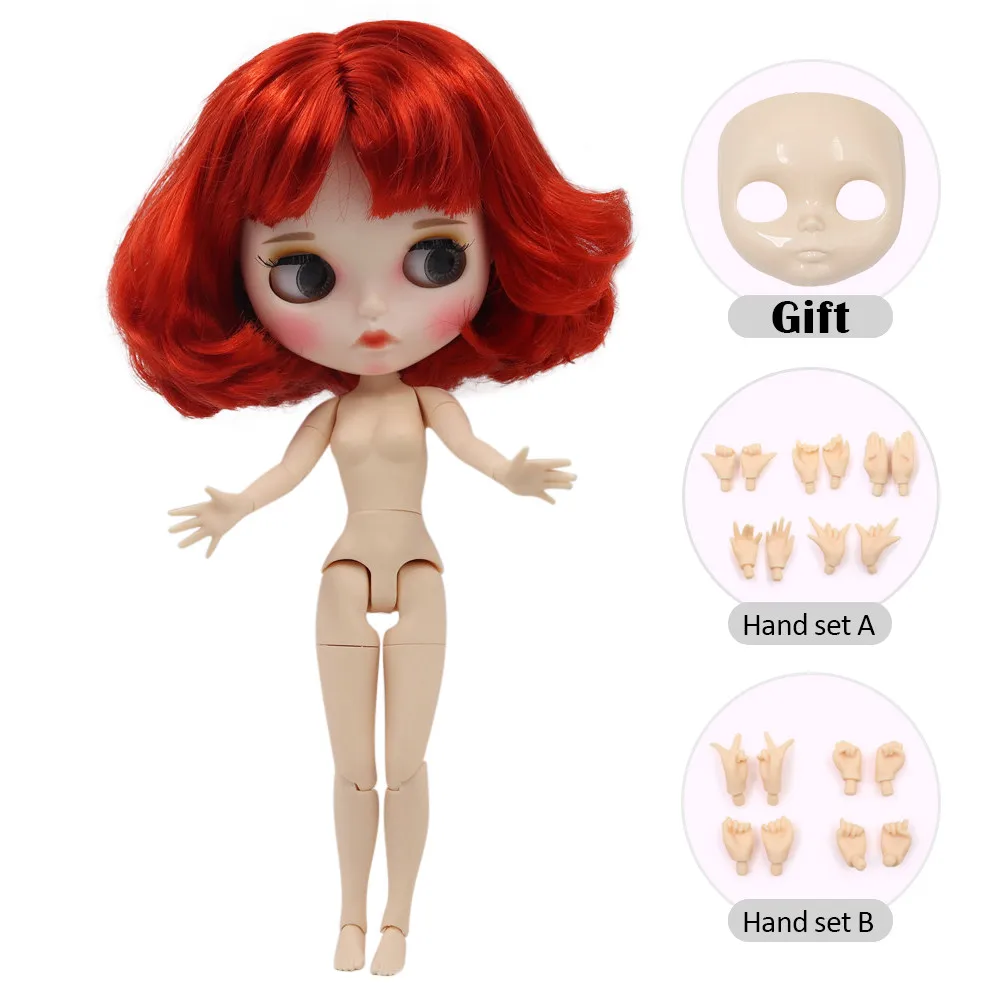 ICY blyth кукла Обнаженная фабрика Нормальная и общая тело Мода BJD кукла с ручным набором AB и лицевой панелью девушка кукла специальная цена - Цвет: 1248-G