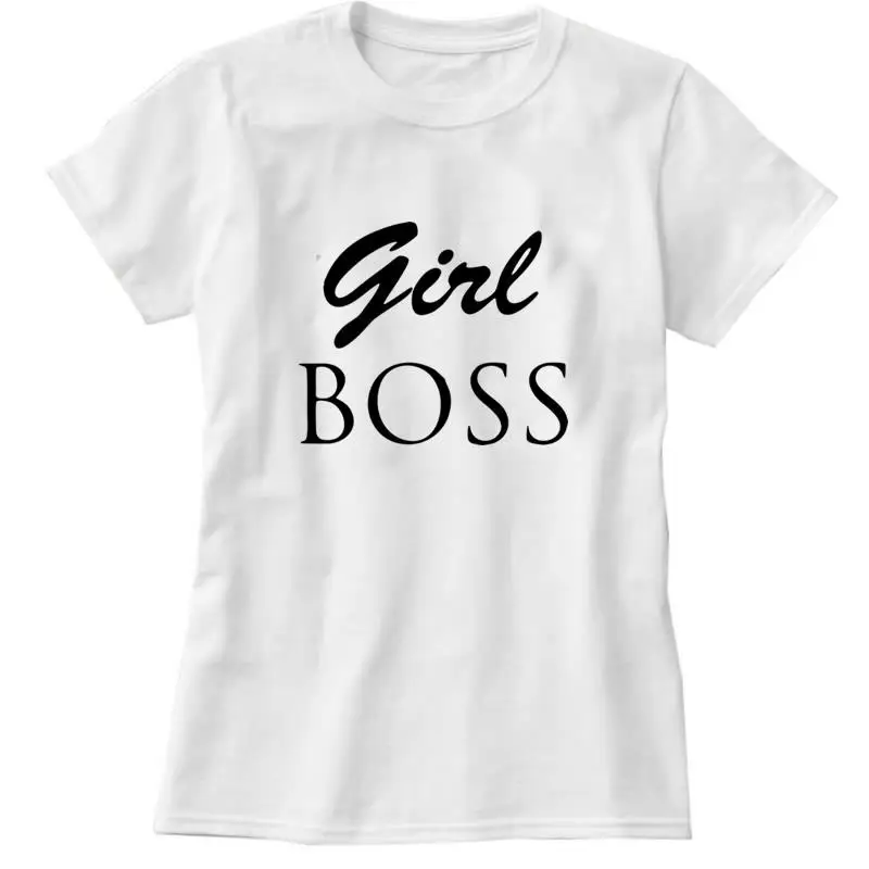 Новинка 2018 модная футболка с надписью Boss для девочек женская Harajuku большой размер