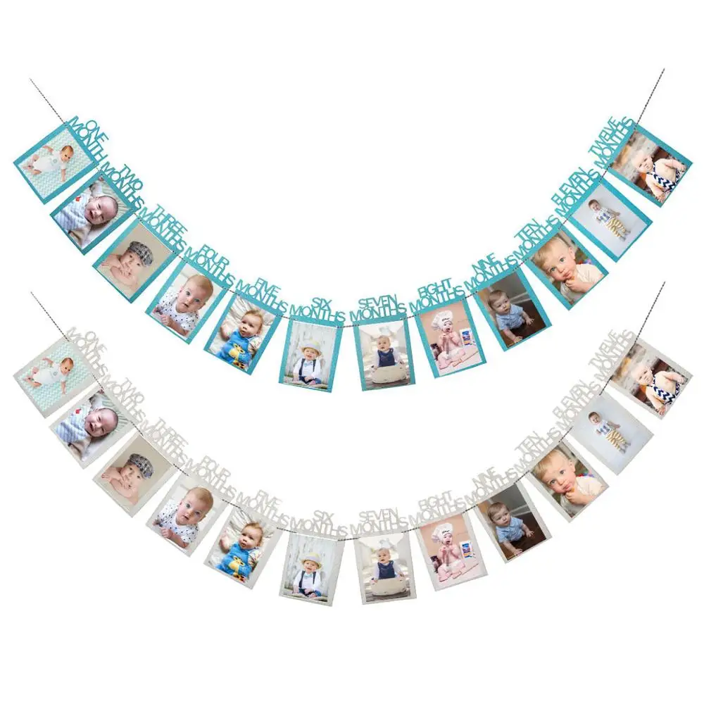 1st Happy Birthday I Am One воздушные шары фоторамка баннер для маленьких мальчиков и девочек вечерние украшения 1 год