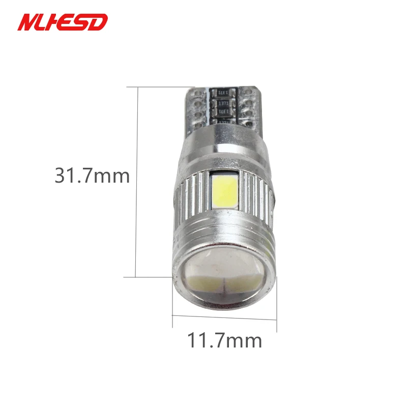 100 шт. T10 супер яркий 6 SMD 5630 Светодиодный CANBUS Авто Клин лампа WY5W 192 194 W5W 6SMD 5730