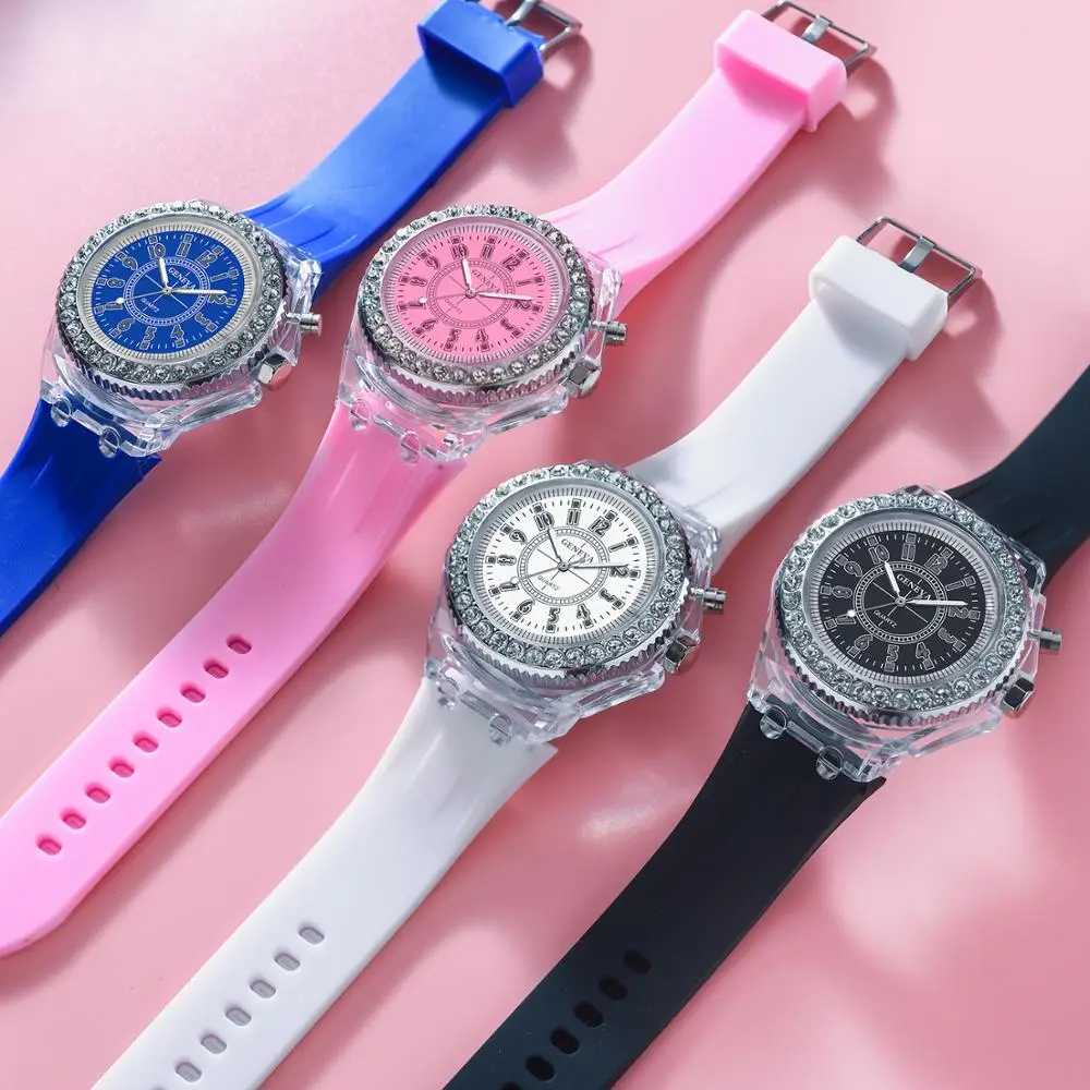 

PANARS 2019 New Arrival Elegant Diamond Patchwork Colorful Sports Quartz Wristwatches Men's Luminous Multifunction Watches Girls
