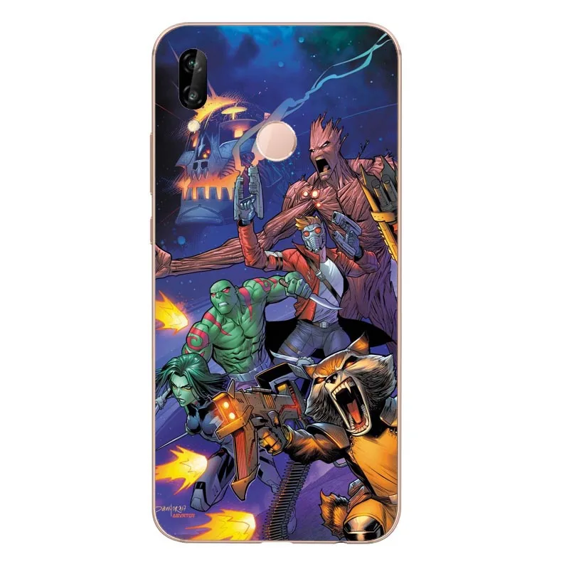 Защитный Мягкий силиконовый чехол для телефона Galaxy Marvel Huawei P8L P20L P20LITE P30 Mate 8 10 20Por RS