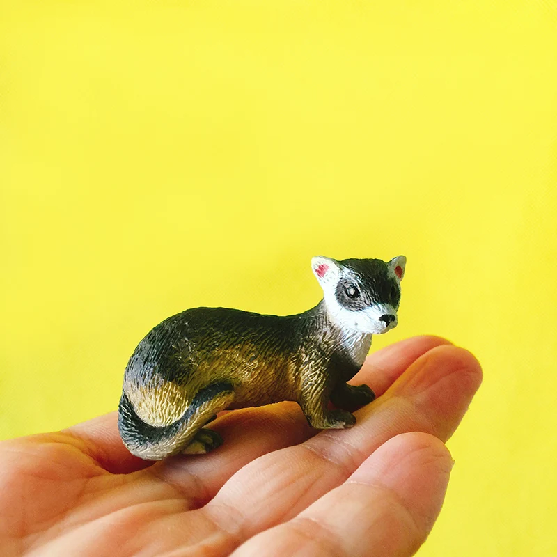 1 Blackfooted Ferret 1 шт./лягушка обезьяна Пантера/Животные миниатюры/Прекрасный милый/Сказочный Садовый Гном/мох Декор террариума/ремесла/фигурка/diy принадлежности/ - Цвет: 1 Blackfooted Ferret